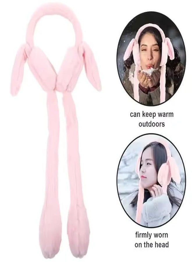GOTIPRIDE Cute Rabbit Ear Moving Earmuffs for Kids - Warm Plush Winter Headband for Boys & Girls | Pneumatic Animated Floppy Ear Design | Soft & Cozy Cold Weather Accessory (Pack of 1, Multicolor) - Image 4